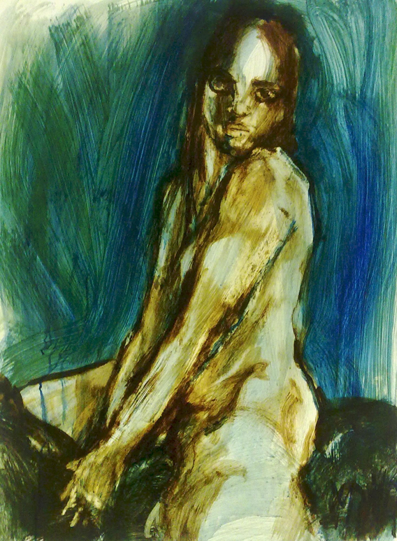 Amazone, 70-90cm, acryl op karton, 1994.jpg
