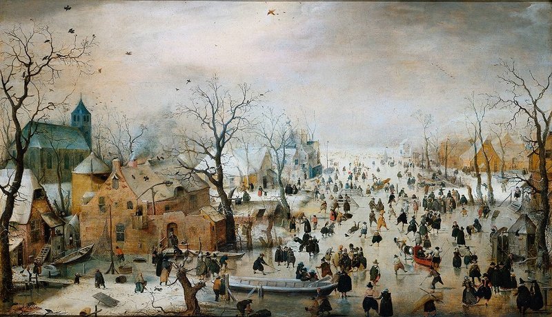 Hendrick Avercamp - 'Winterlandschap met ijsvermaak' - 1608.jpg