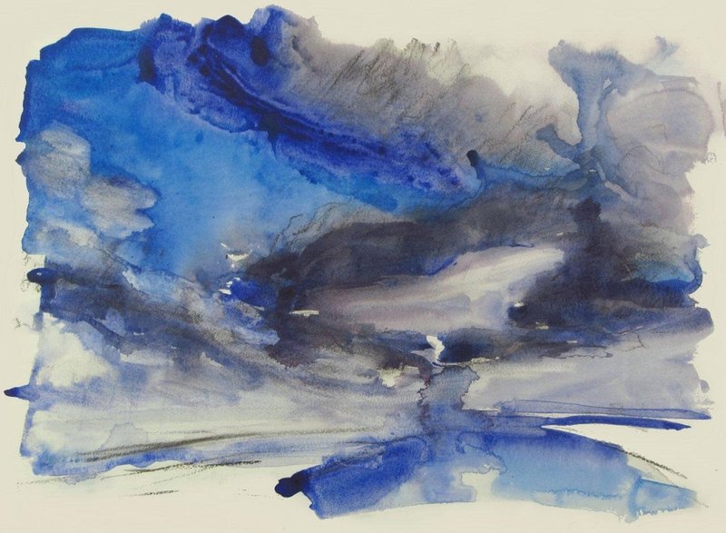 Voorbij de Horizon  Joukje Pees 2012 houtskool en acryl 50 x 60.jpg