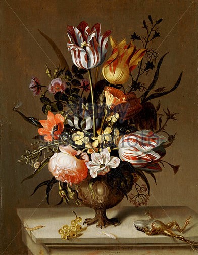 1634.  Silleven met dode kikker. Jacob Marrel.jpg