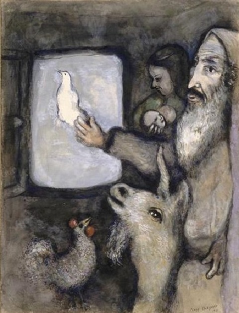 Noach laat de duif gaan