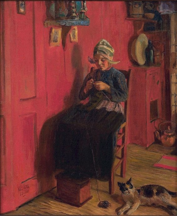 Het rode interieur (Maartje Koning) 1906