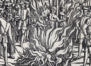 1556 drie vrouwen levend verbrand op marktplein Guernsey