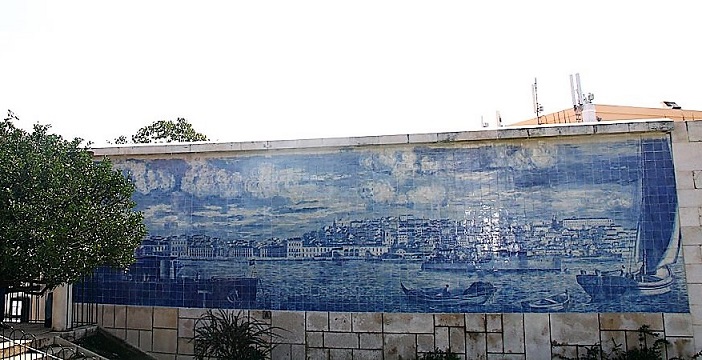 Tegelwand in Lissabon van Oude Lissabon (voor 1755)