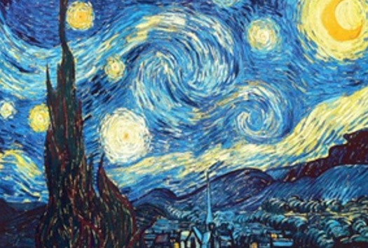 Schilderij van Van Gogh De Sterrennacht