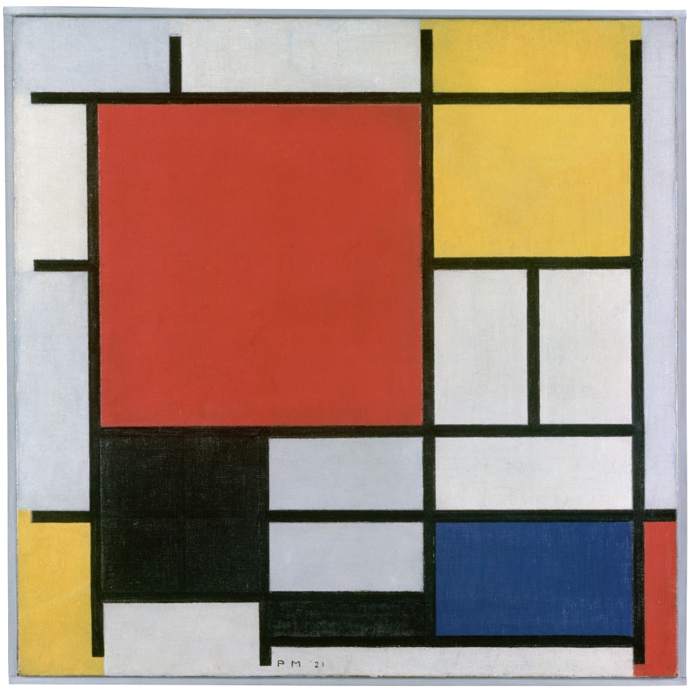 Composition in red, yellow, blue and black label, Piet Mondriaan, 1926