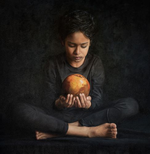 Home, 2019, olie op paneel, 85 x 80 cm - Liseth Visser