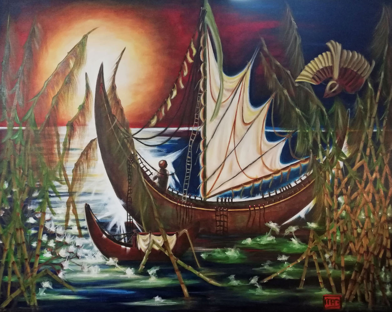 A junk at sunset - Marian Buunk