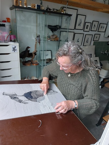 Marian Vergouwen aan het werk