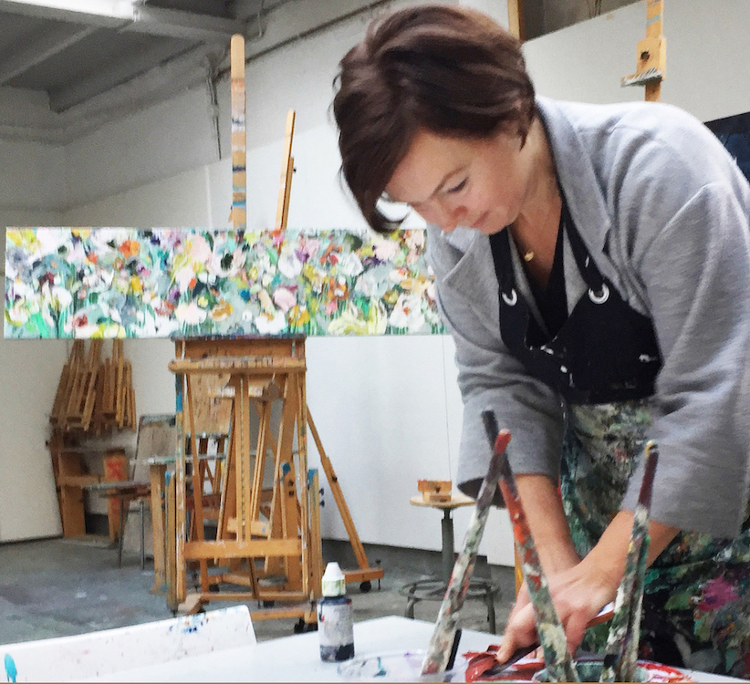 Martine de Ruiter aan het werk