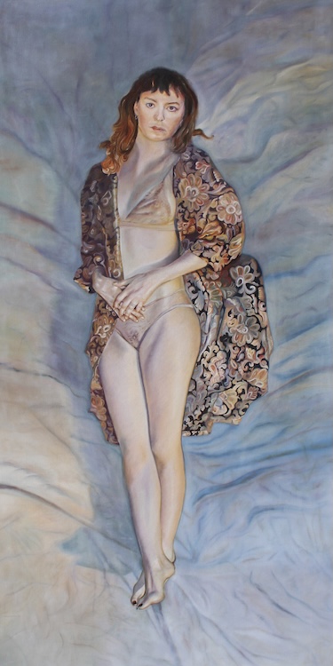 Björk ligt. Olie op linnen/5-2019/100x200xm - Paul Kenens