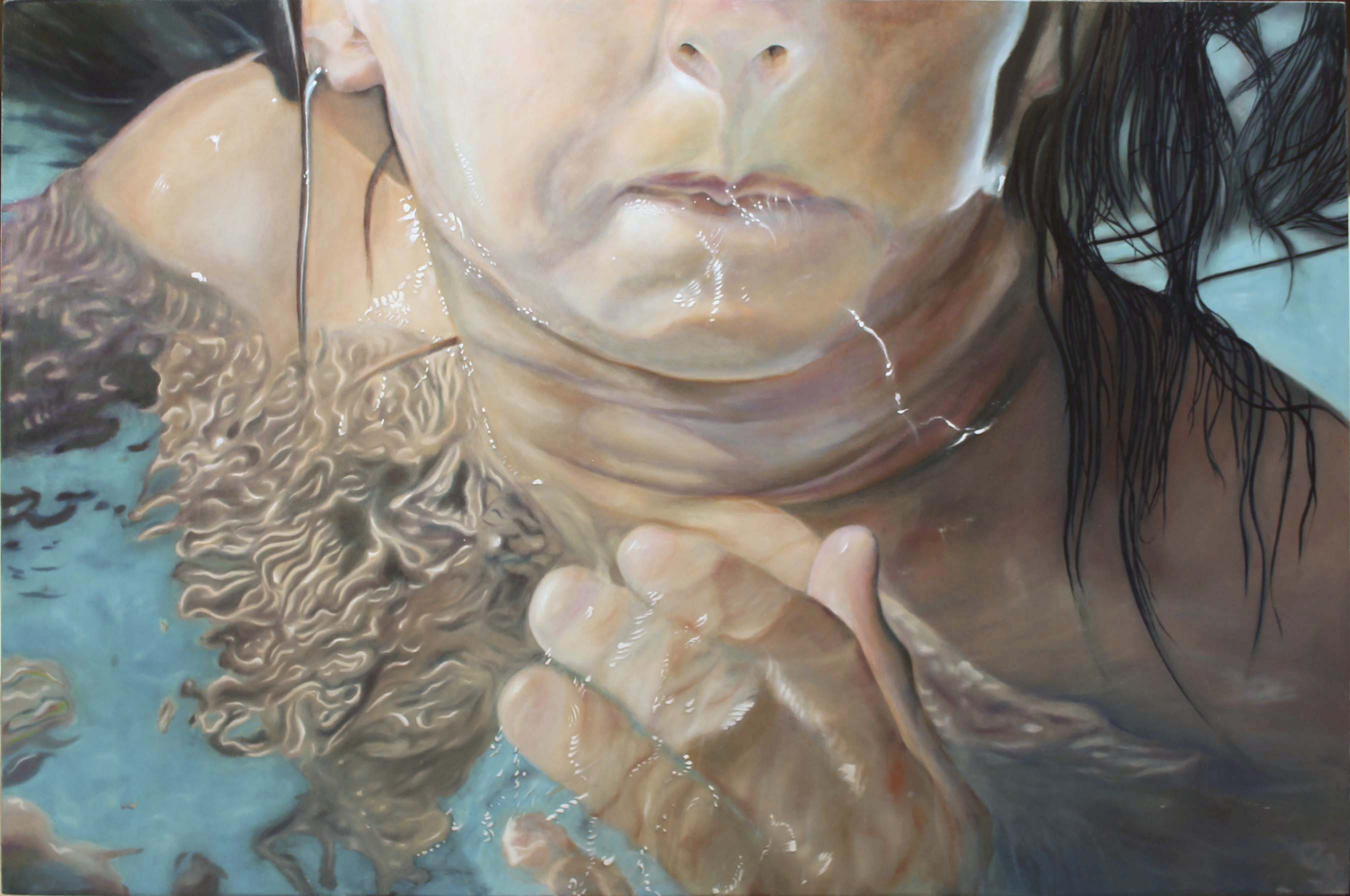 Splash Nr.7 Melanie /2-2019 Olie op paneel/80x100cm - Paul Kenens